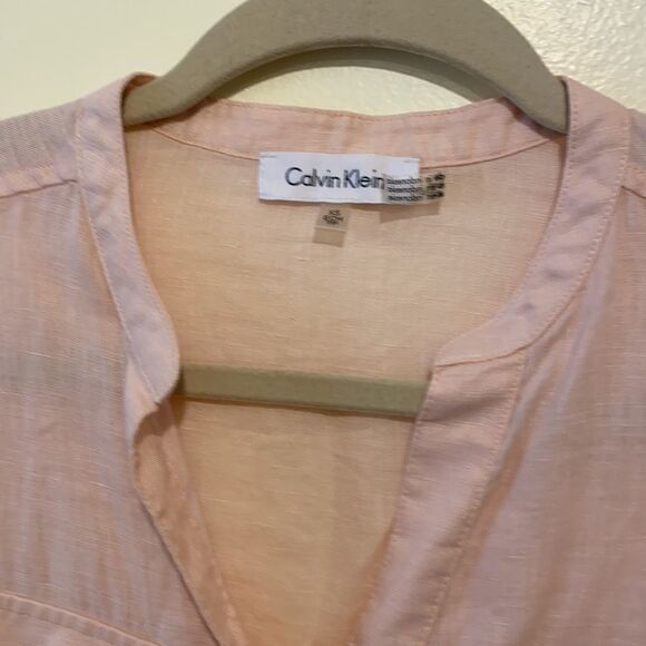 Calvin Klein pink linen shirt. Size Xs. Very good condition - Picture 4 of 10